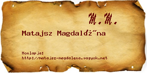 Matajsz Magdaléna névjegykártya